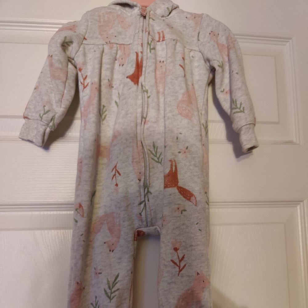 Grey Carters Long Sleeve Pajamas PJs 18 Months Baby Toddler Open Foot